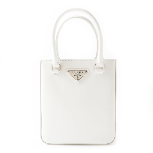 PRADA Shoulder Bag 1BA331 leather BIANCO Small Brushed Leather