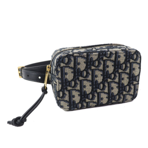 Christian Dior Waist bag Main: Canvas, Part: Leather Navy beige Obliqu