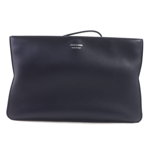 Salvatore Ferragamo business bag 241445 Main: Leather Navy mens Used A