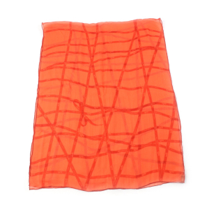 HERMES shawl silk Orange