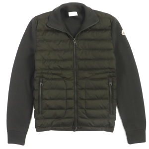MONCLER Down jacket Nylon khaki CARDIGAN S