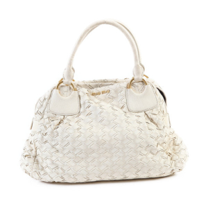 MIUMIU Handbag Other white MIUMIU Mew Mew SACCA 2 MANICI Women Used Au