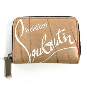 Christian Louboutin Coin case leather beige Wallet Coin Pocket craft l