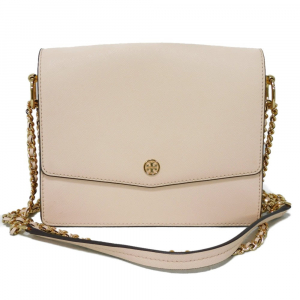 Tory Burch Shoulder Bag Safiano leather (stamped) Light pink Double T 