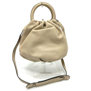 LOEWE Handbag 332.87.L40 leather beige Bounce Bag Anagram