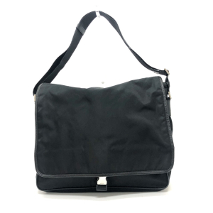 PRADA Shoulder Bag Ôº∂166 Nylon / leather black