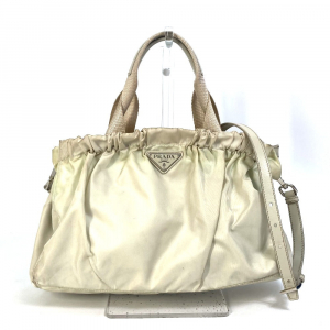 PRADA Handbag BN1631 Nylon / leather Light beige type Crossbody Triang