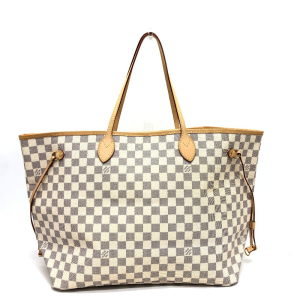 LOUIS VUITTON Tote Bag N51108 Damier Azur Canvas white Neverfull GM Wo