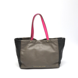 MARC BY MARC JACOBS Tote Bag leather Gray x Black x Pink Watts The T M