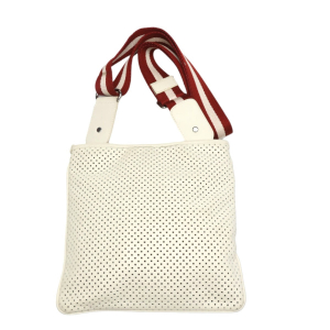 BALLY Shoulder Bag Punching leather white Punching leather Diagonal Sh