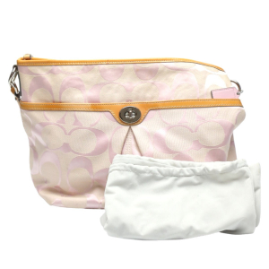 COACH Handbag F14852 leather pink 2WAY Signature Sarapetal Women Used 