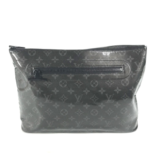 LOUIS VUITTON Clutch bag M63373 Plastics, Leather black Monogram Eclip