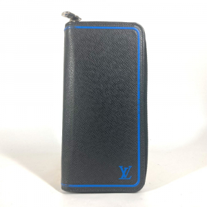 LOUIS VUITTON Long Wallet Purse M30070 Taiga Leather black Taiga bicol