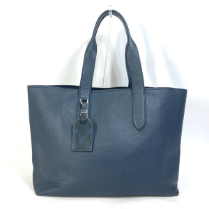 LOUIS VUITTON Tote Bag M53240 Taurillon Clemence Leather Navy Hippo Vo