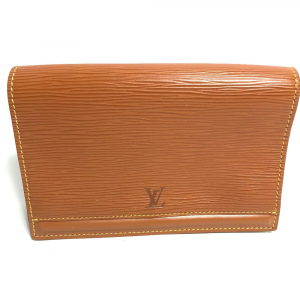 LOUIS VUITTON Pouch M52603 Epi Leather Brown Epi Santure Tilsit Women 