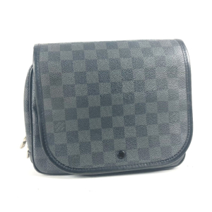 LOUIS VUITTON Pouch N41419 Damier Grafitto Canvas black Damier Grafitt