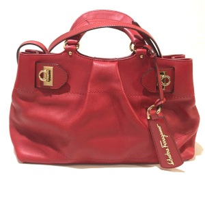 Salvatore Ferragamo Shoulder Bag DY21 D313 leather Red Gancini Women U