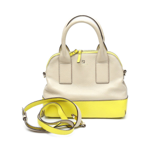 Kate Spade Handbag leather Beige x yellow With Shoulder strap 2WAY Wom
