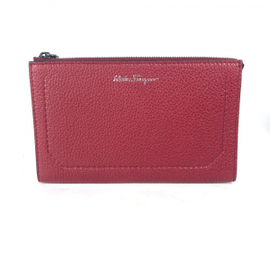 Salvatore Ferragamo Clutch bag leather Red logo