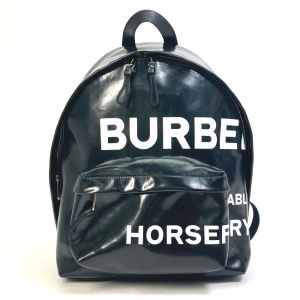 BURBERRY Backpack 8021908 Coated canvas black ML JETT Horseferry mens 