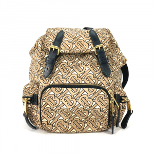 BURBERRY Backpack 8017168 Nylon beige mini TB logo Women Used Authenti