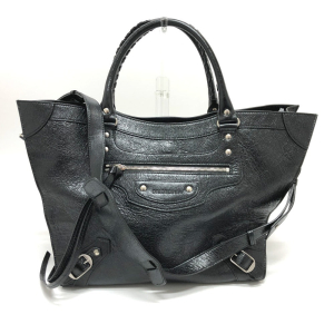 BALENCIAGA Tote Bag 702499 leather black Neo classic mens Used Authent