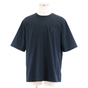 HERMES Short sleeve T-shirt cotton Navy XXL
