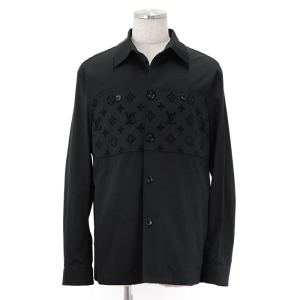 LOUIS VUITTON Long sleeve shirt cotton black RM241MQ FUG HQB45W Flock 