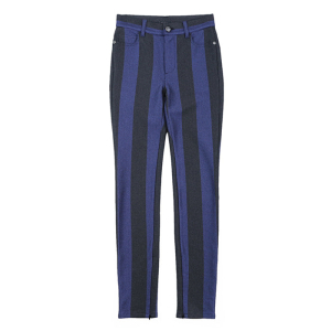 CHANEL Pants Cotton rayon Black, Blue P53830 36