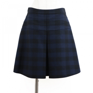 Christian Dior skirt wool blue-black 7H21304A1152 42