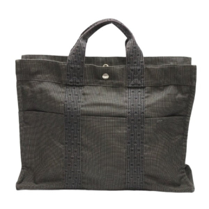 HERMES Tote Bag canvas gray Tote Bag Business bag Her LineTote MM unis