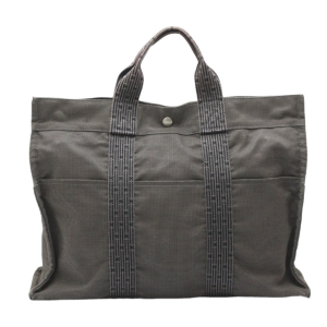 HERMES Tote Bag canvas gray Tote Bag Tote MM Her Line mens(Unisex) Use