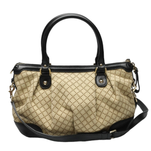 GUCCI Shoulder Bag 247902 canvas Black x beige 2WAYShoulder Bag Diaman