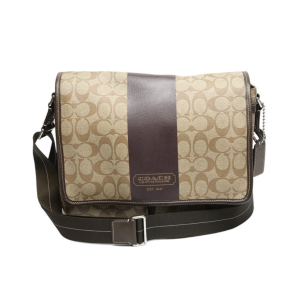 COACH Shoulder Bag F70432 PVC / leather Brown Messenger bag Signature 