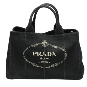 PRADA Tote Bag 1BG642 canvas black 2WAY bag Shoulder Bag Kanapa GM Wom
