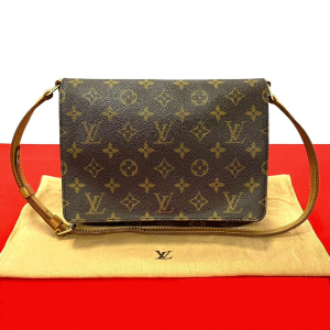 LOUIS VUITTON Shoulder Bag leather Brown Musette tango