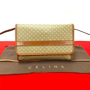 CELINE Shoulder Bag leather Brown