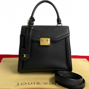 LOUIS VUITTON Shoulder Bag leather black Arc PM