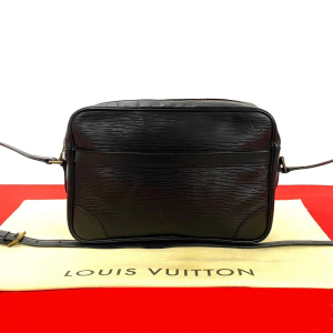 LOUIS VUITTON Shoulder Bag Epi Leather black Epi Trocadero