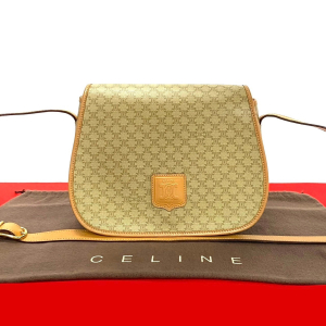 CELINE Shoulder Bag leather Brown