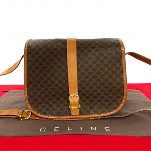 CELINE Shoulder Bag leather Brown