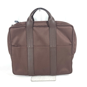 HERMES Business bag Nylon Brown Shoulder Acapulco Odinatur mens Used A