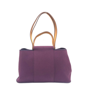 HERMES Tote Bag Towar Officier purple Kabak Elan PM Women Used Authent