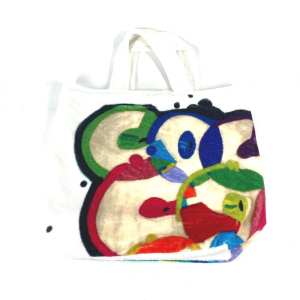 CHANEL Tote Bag pile white Beach bag logo Women Used Authentic