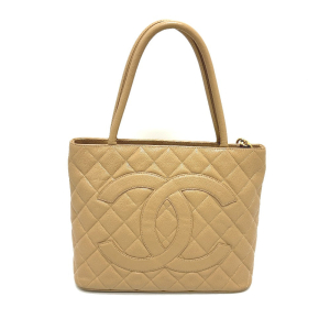 CHANEL Tote Bag A01804 Caviar skin beige CC COCO Mark Replica Tote Wom
