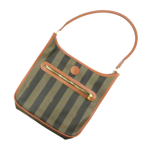 FENDI Handbag PVC Brown Pekan Women Used Authentic