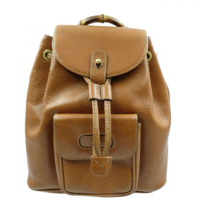 GUCCI Backpack 03 2265 0030 Leather, Bamboo Brown Bamboo