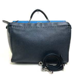 FENDI Business bag 7VA388 leather Navy x blue Celeria Peekaboo mens Us