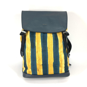 FENDI Backpack 7VZ031 Canvas / leather yellow Optikal Stripes mens Use