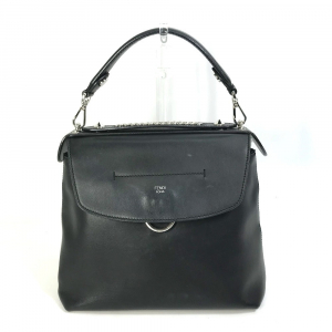 FENDI Backpack 8BZ042 leather black Bag to school Women Used Authentic